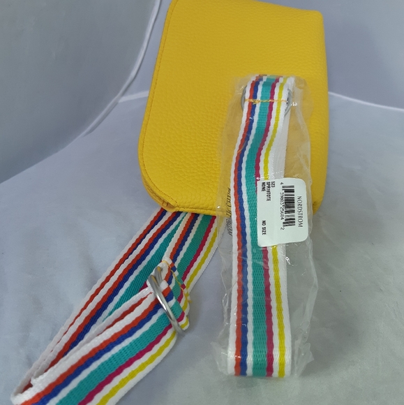 FannyPack "Nordstrom" Yellow Leather Rainbow Strap - Picture 3 of 7